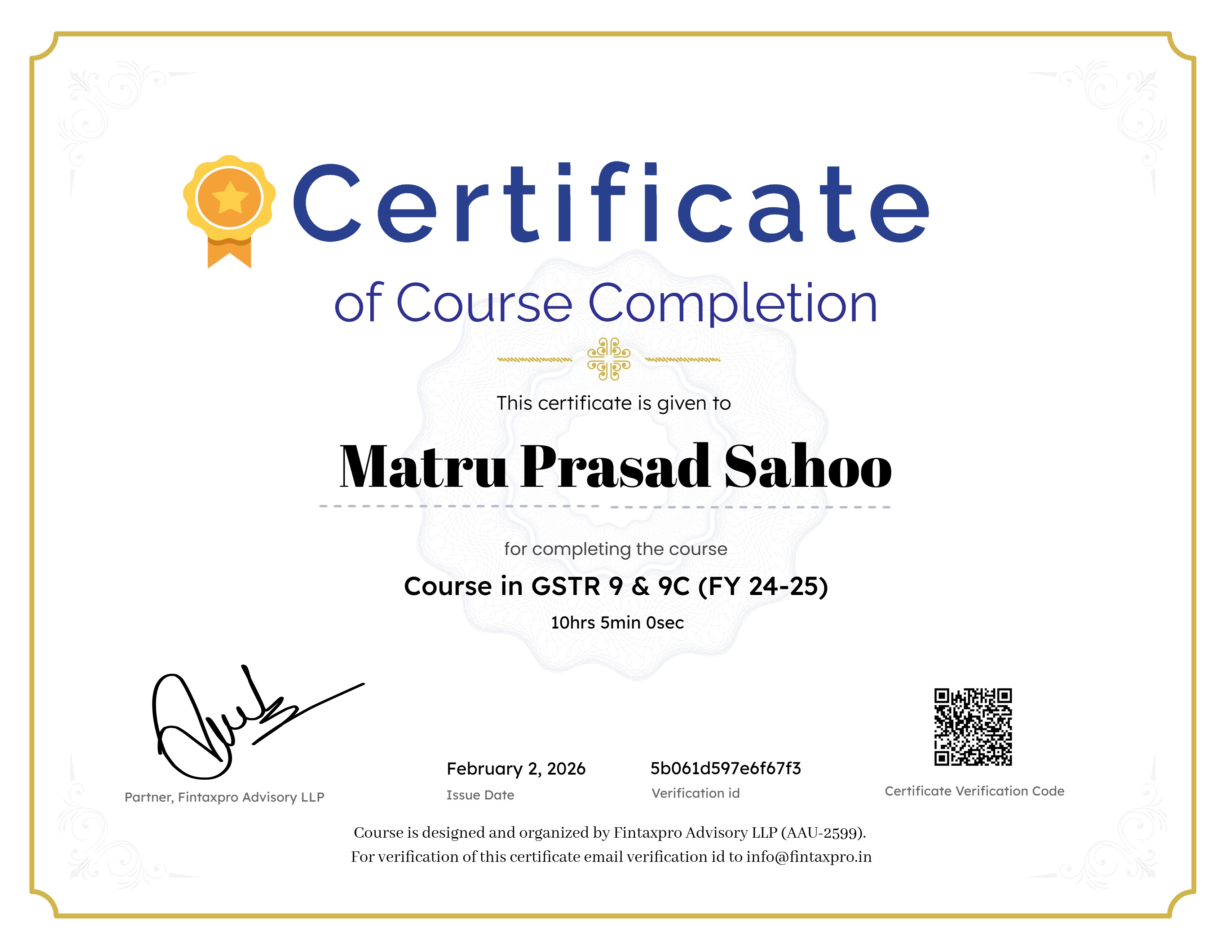 Course in GSTR 9 & 9C (FY 24-25)