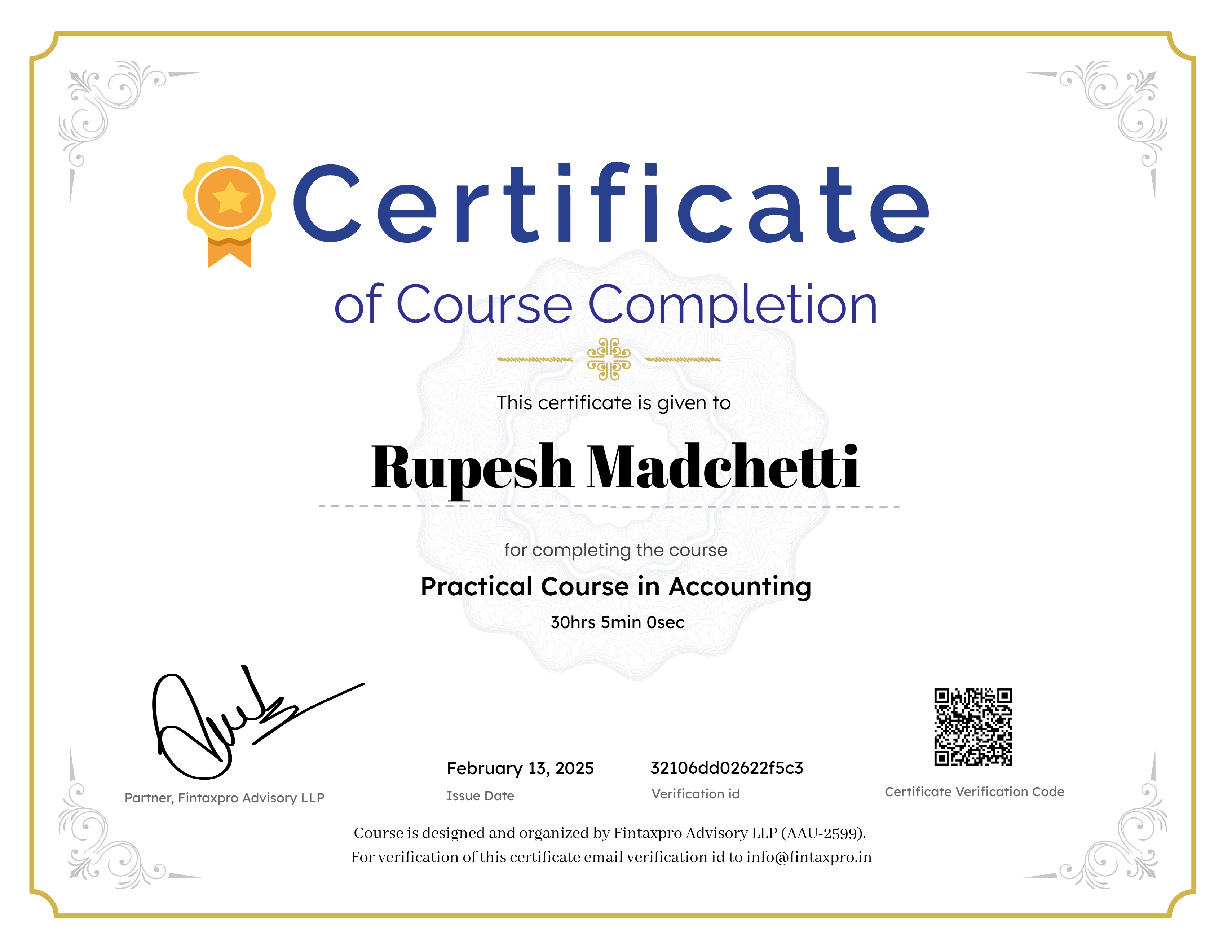 Practical Course in Accounting