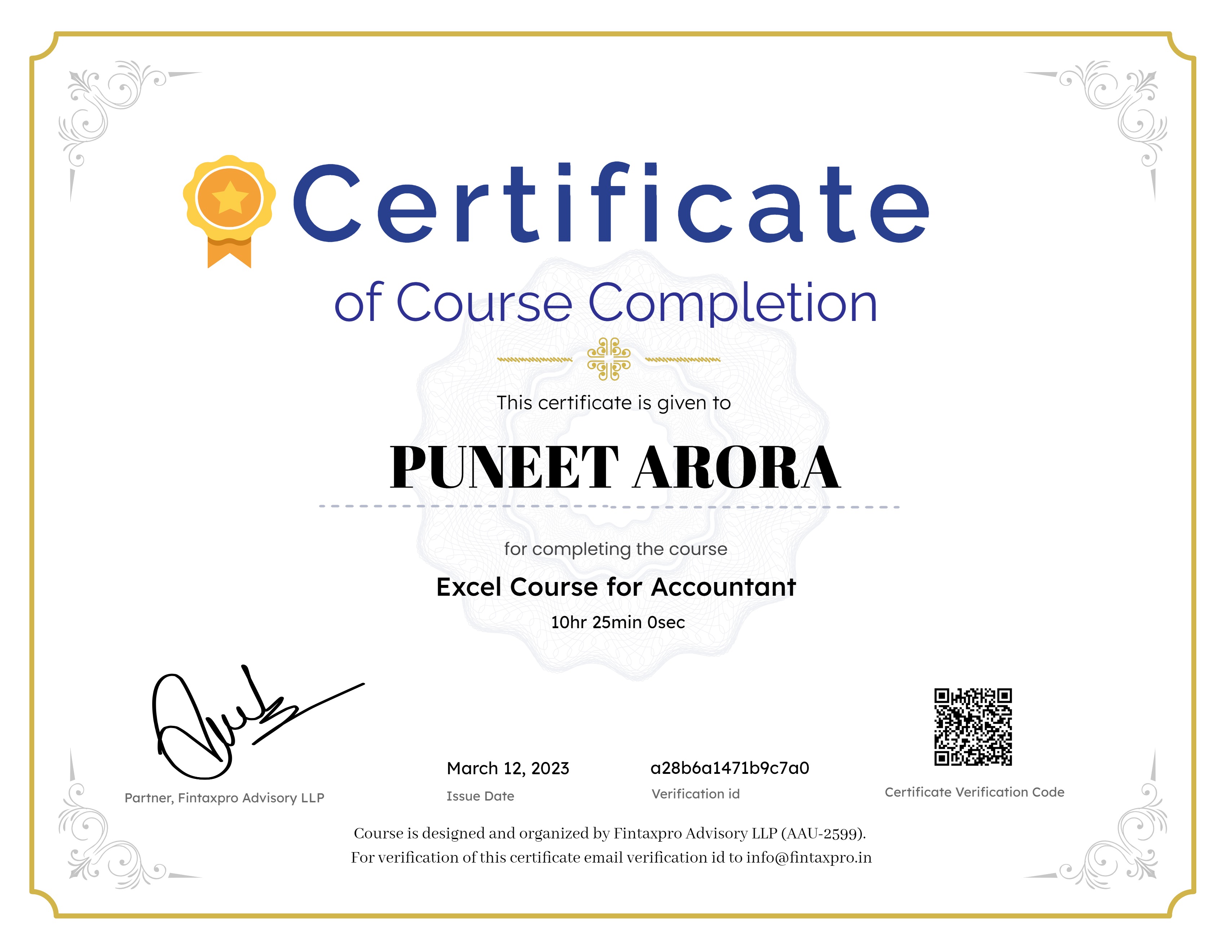 Excel Course for Accountant