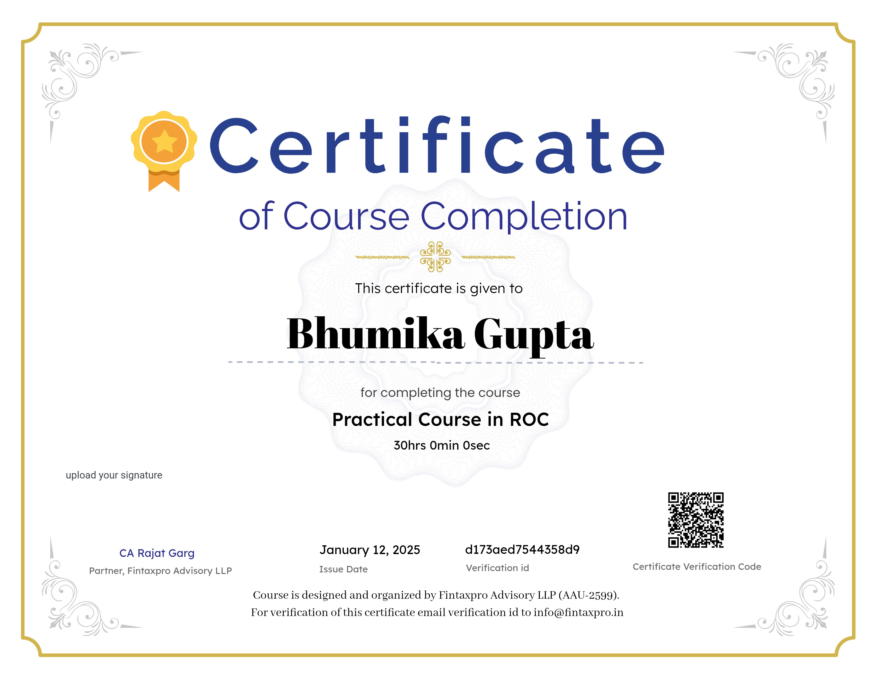 Practical Course in ROC